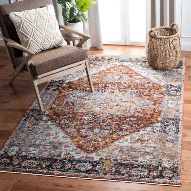 Safavieh Limitee 700 5'-0" x 8'-0" Rug in Beige / Rust