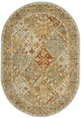 Safavieh Heritage 4'-6" x 6'-6" Rug in Light Blue / Light Brown