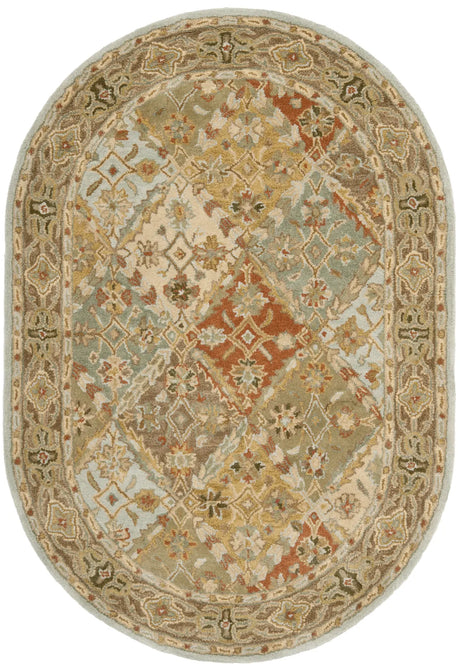 Safavieh Heritage 4'-6" x 6'-6" Rug in Light Blue / Light Brown