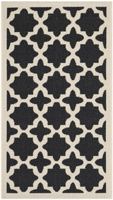 Safavieh Courtyard 2'-0" x 3'-7" Rug in Black / Beige