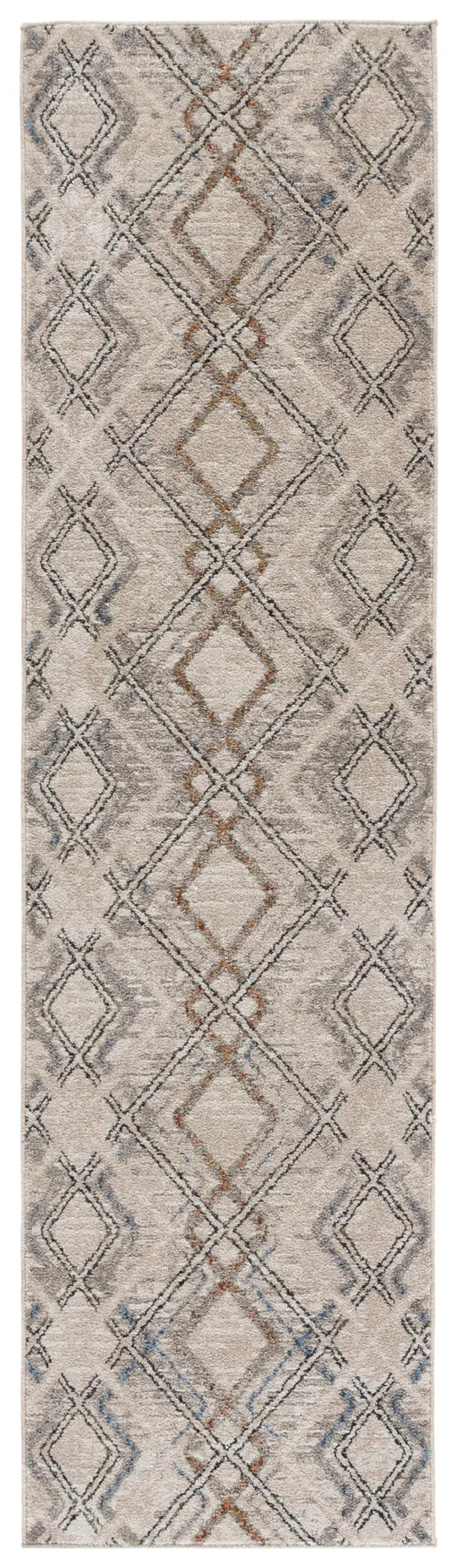 Safavieh Grove 2'-2" x 8'-0" Rug in Ivory / Blue Rust