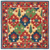 Safavieh Heritage 6'-0" x 6'-0" Rug in Red / Green