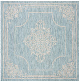Safavieh Courtyard 6'-7" x 6'-7" Rug in Aqua / Grey