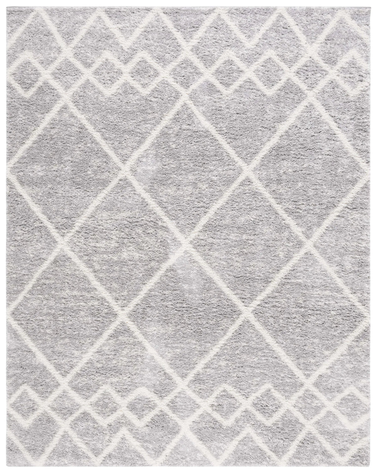 Safavieh Berber Shag 10'-0" x 14'-0" Rug in Ivory / Grey
