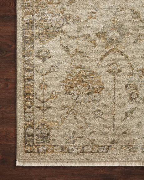 Loloi Giada Gia-05 Silver Sage Rugs - corner on wood