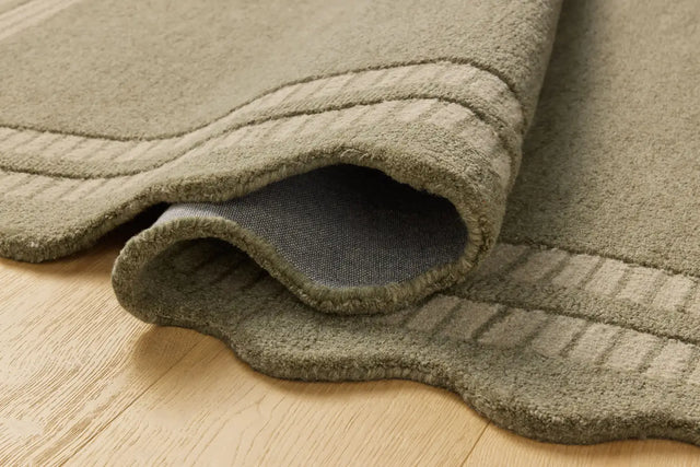 Chris Loves Julia x Loloi Scottie SCO-01 Olive / Pebble Rug - pile height