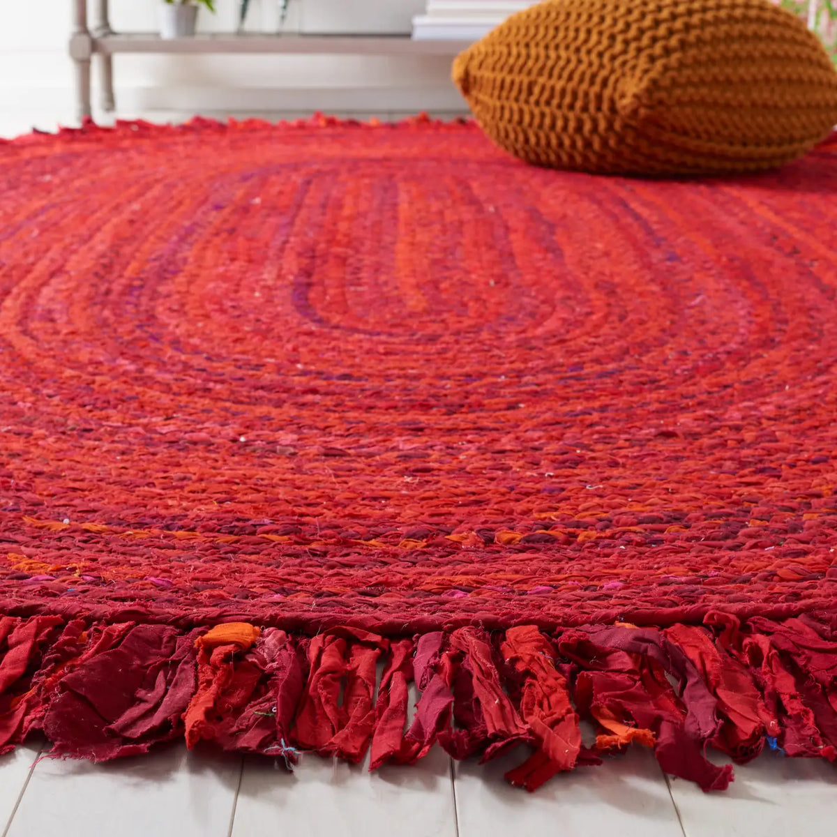 Safavieh Braided 5'-0" x 8'-0" Rug in Red