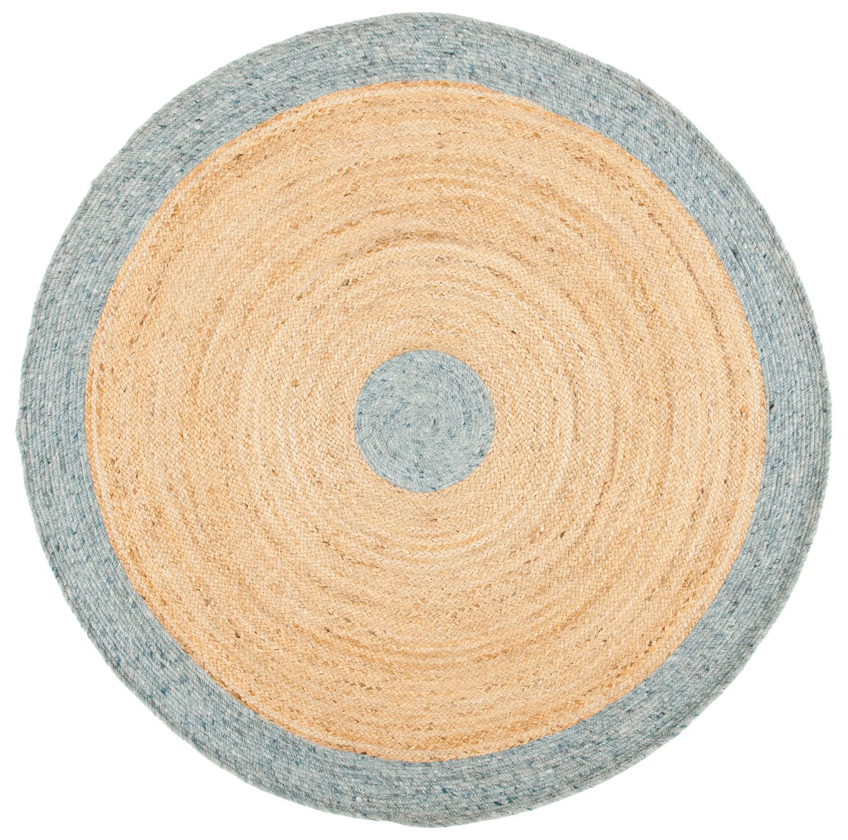 Safavieh Braided 5'-0" x 5'-0" Rug in Light Blue / Gold