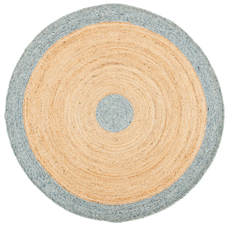 Safavieh Braided 5'-0" x 5'-0" Rug in Light Blue / Gold