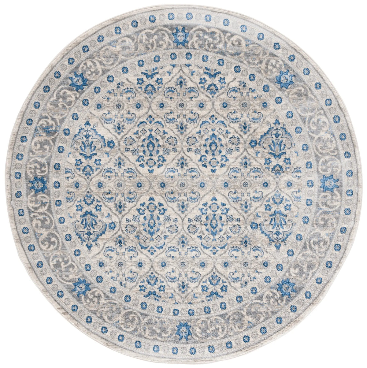 Safavieh Brentwood 6'-7" x 6'-7" Rug in Ivory / Blue