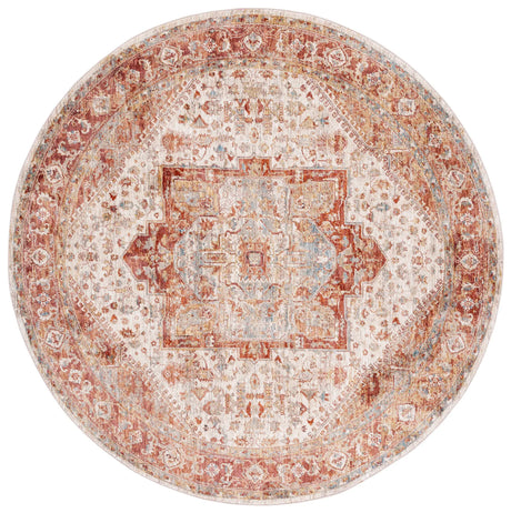 Safavieh Valencia 6'-4" x 6'-4" Rug in Ivory / Rust
