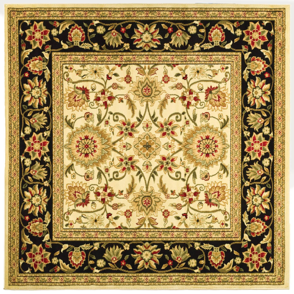 Safavieh Lyndhurst 5'-3" x 5'-3" Rug in Ivory / Black