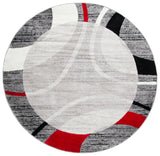 Safavieh Skyler 6'-7" x 6'-7" Rug in Grey / Red