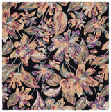 Safavieh Blossom 6'-0" x 6'-0" Rug in Black / Plum