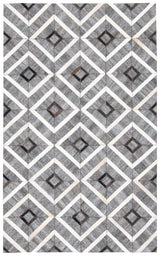 Safavieh Studio Leather 3'-0" x 5'-0" Rug in Ivory / Grey