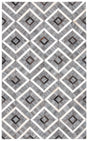 Safavieh Studio Leather 3'-0" x 5'-0" Rug in Ivory / Grey