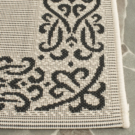 Safavieh Courtyard 2'-3" x 10'-0" Rug in Sand / Black