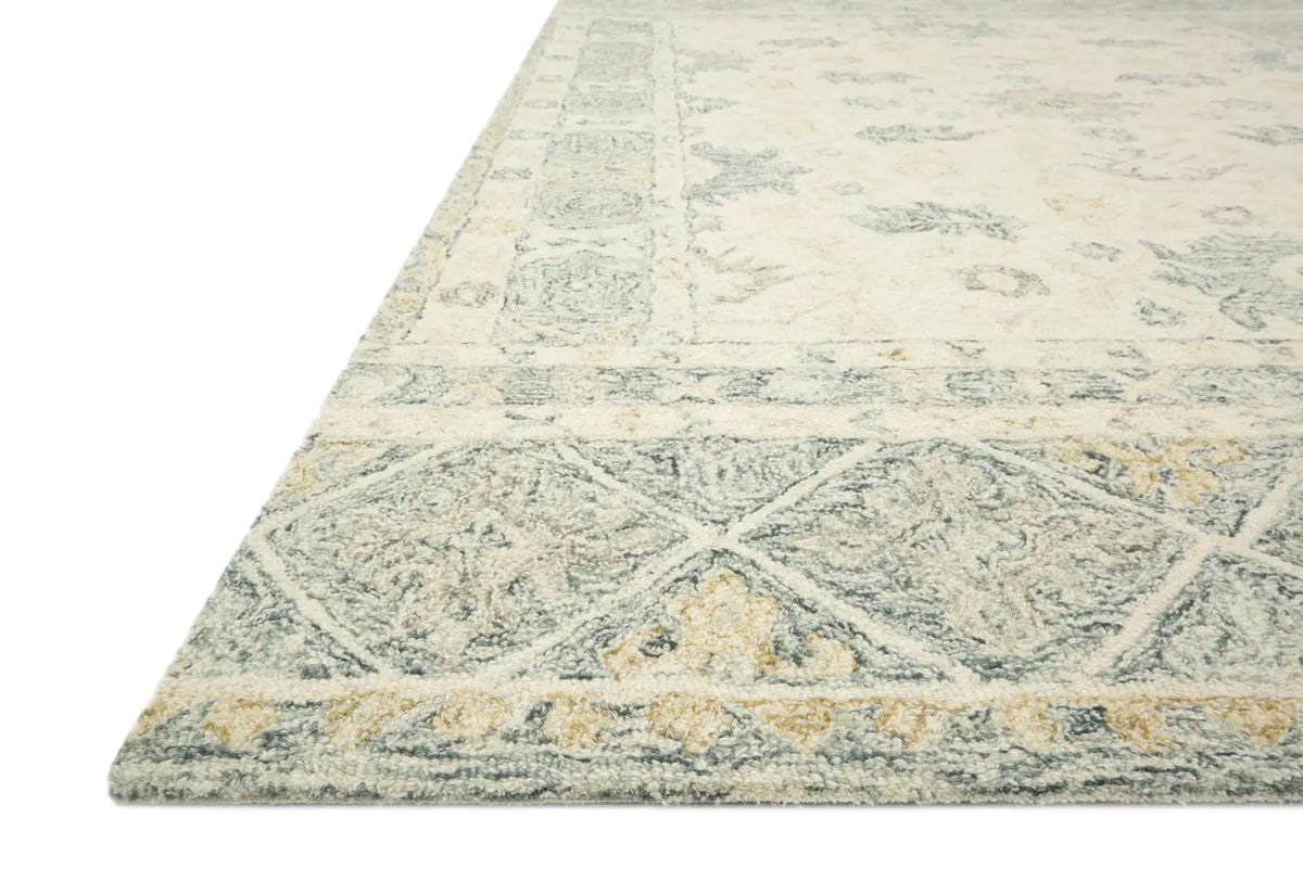 Loloi Norabel Nor-01 Ivory/Slate Rugs - rug corner