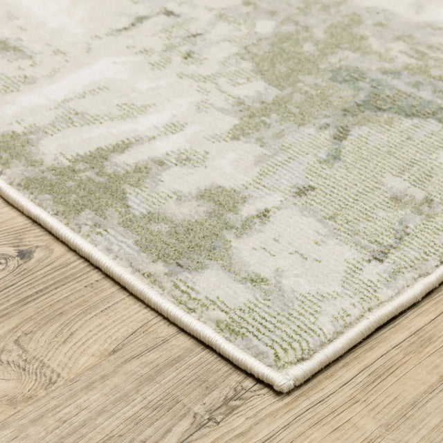 Oriental Weavers Caravan 2061W Beige/ Green Rug - corner detail