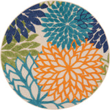 Nourison Aloha ALH05 Machine Made Multicolor Rug