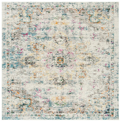 Safavieh Madison 6'-7" x 6'-7" Rug in Grey / Gold
