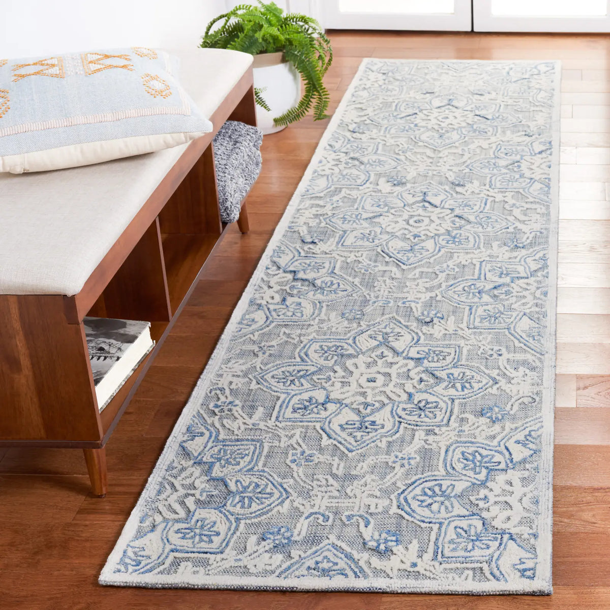 Safavieh Trace 2'-3" x 9'-0" Rug in Blue / Ivory