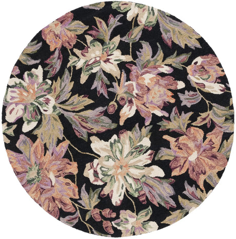 Safavieh Blossom 6'-0" x 6'-0" Rug in Black / Plum