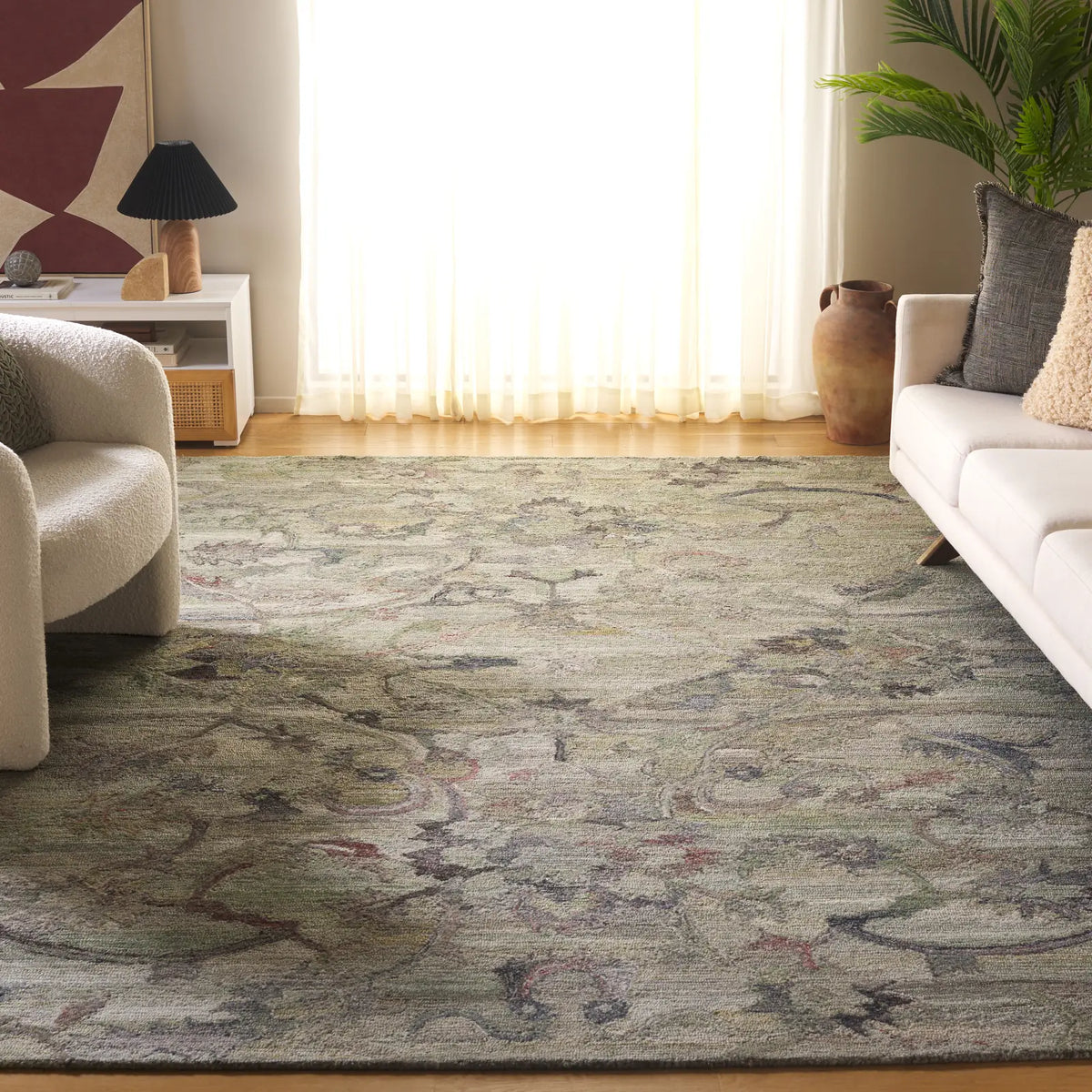 Safavieh Anatolia 10'-0" x 14'-0" Rug in Sage / Beige