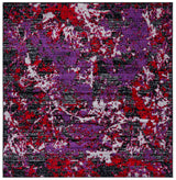 Safavieh Skyler 6'-7" x 6'-7" Rug in Black / Purple