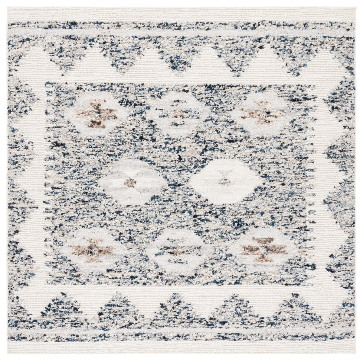 Safavieh Manhattan 6'-0" x 6'-0" Rug in Ivory / Blue