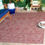 Safavieh Courtyard 5'-3" x 7'-7" Rug in Red / Beige
