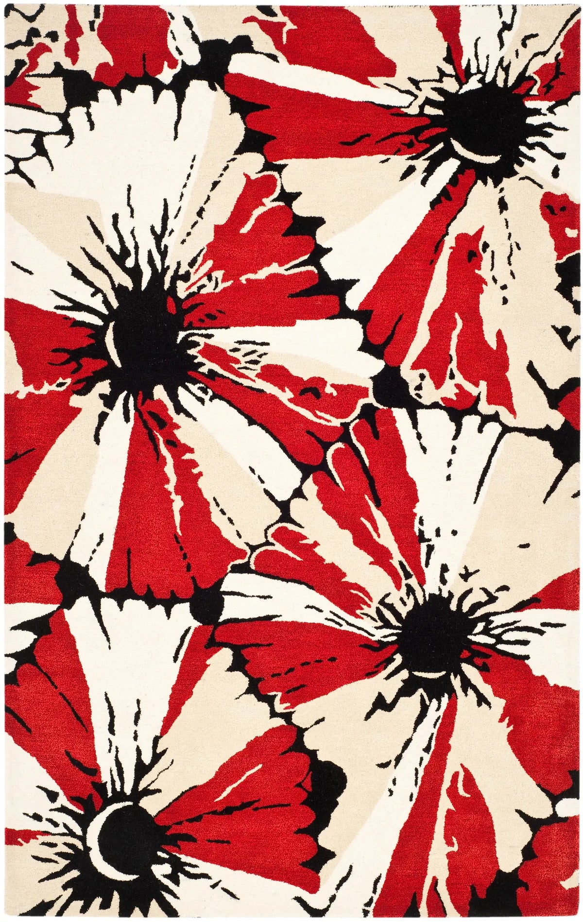 Safavieh Soho 3'-6" x 5'-6" Rug in Black / Red