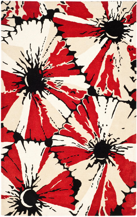 Safavieh Soho 3'-6" x 5'-6" Rug in Black / Red