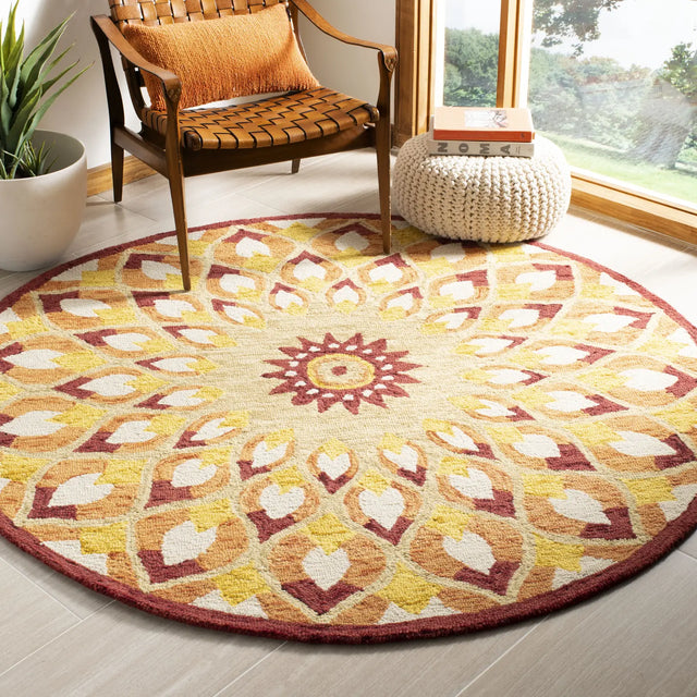 Safavieh Novelty 6'-0" x 6'-0" Rug in Rust / Gold