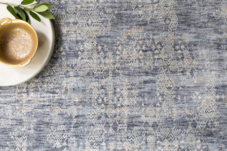Loloi Pandora Pan-03 Dark Blue Rugs - styled aerial 1