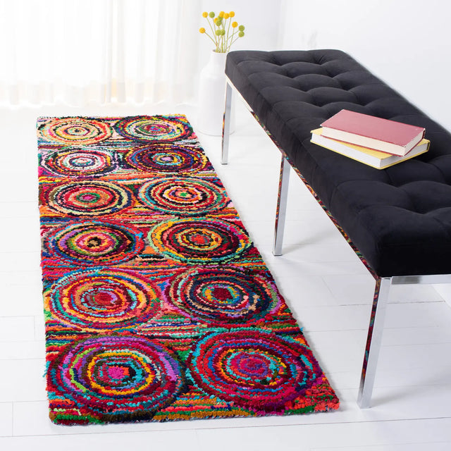 Safavieh Nantucket 2'-3" x 10'-0" Rug in Pink / Multi