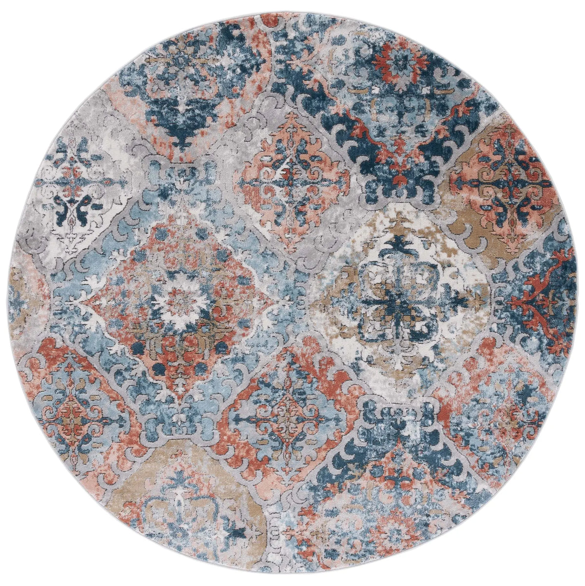 Safavieh Shivan 6'-7" x 6'-7" Rug in Blue / Rose