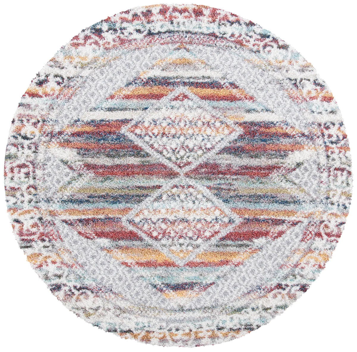 Safavieh Calista 6'-7" x 6'-7" Rug in Ivory / Rust