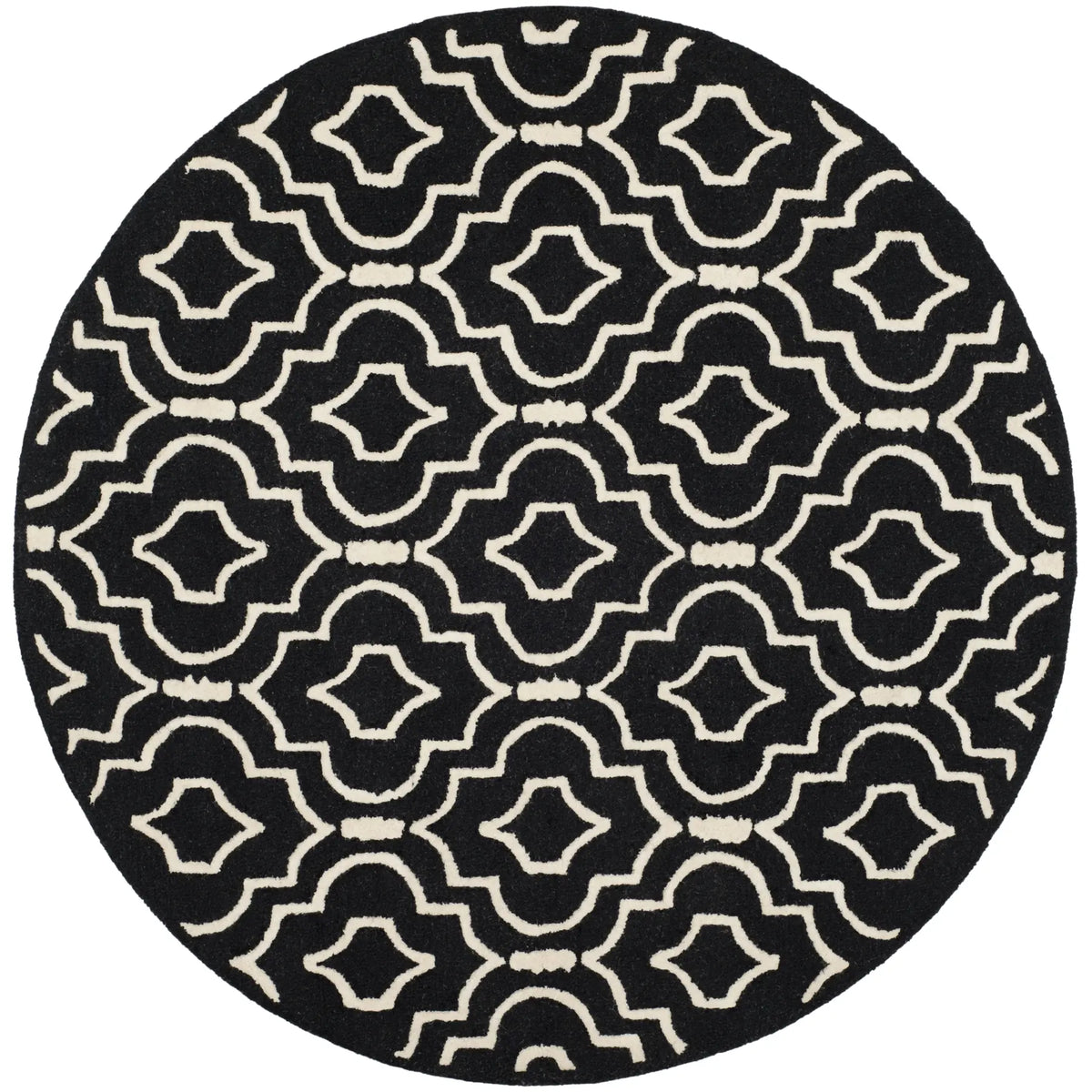 Safavieh Cambridge 6'-0" x 6'-0" Rug in Black / Ivory