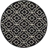 Safavieh Cambridge 6'-0" x 6'-0" Rug in Black / Ivory