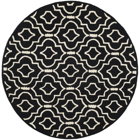 Safavieh Cambridge 6'-0" x 6'-0" Rug in Black / Ivory