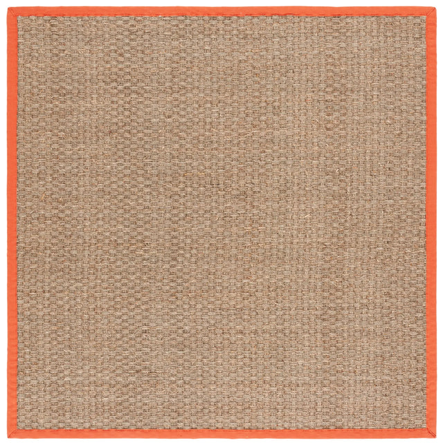 Safavieh Natural Fiber 6'-0" x 6'-0" Rug in Natural / Rust