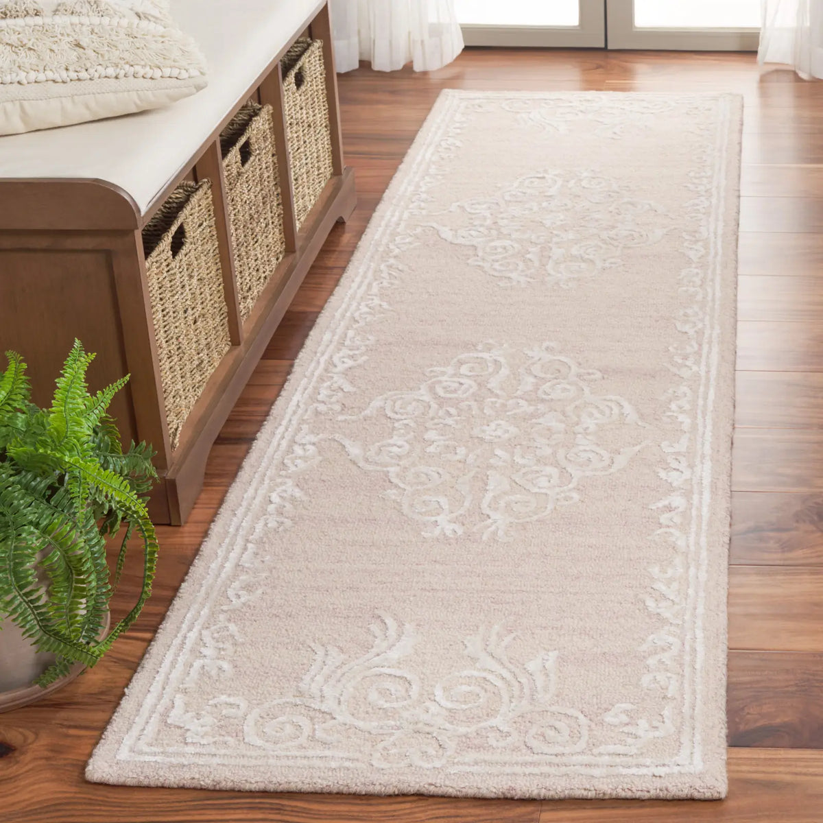 Safavieh Glamour 2'-3" x 8'-0" Rug in Light Brown / Ivory