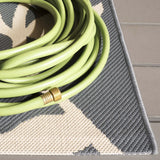 Safavieh Courtyard 5'-3" x 7'-7" Rug in Anthracite / Beige