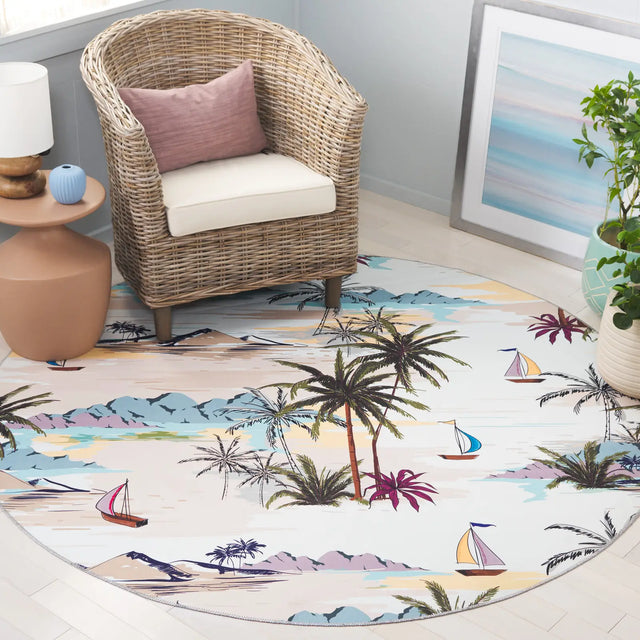 Safavieh Malibu 6'-0" x 6'-0" Rug in Ivory / Taupe