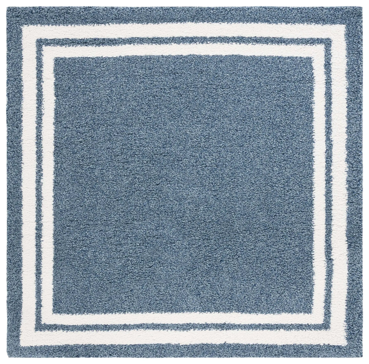 Safavieh Calico Shag 6'-7" x 6'-7" Rug in Blue / Ivory