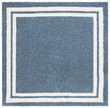 Safavieh Calico Shag 6'-7" x 6'-7" Rug in Blue / Ivory