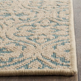 Safavieh Palm Beach 2'-0" x 8'-0" Rug in Natural / Turquoise