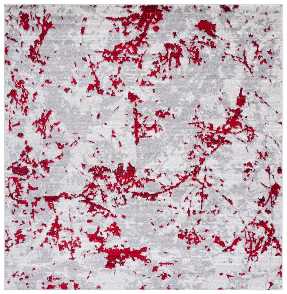 Safavieh Skyler 6'-7" x 6'-7" Rug in Grey / Red