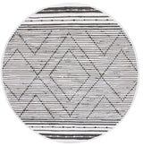 Safavieh Striped Kilim 6'-0" x 6'-0" Rug in Black / Ivory